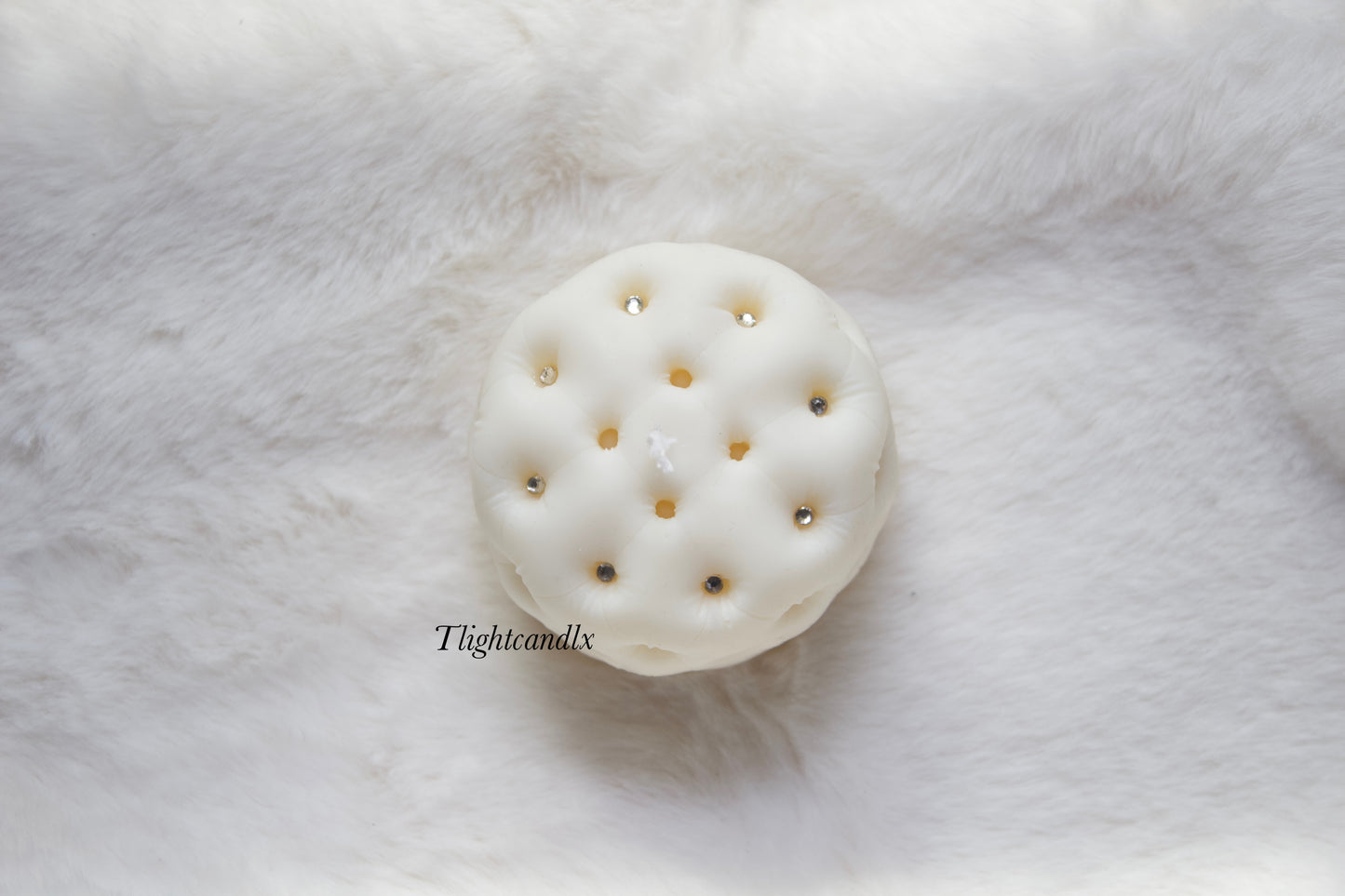 Quilted stool candle