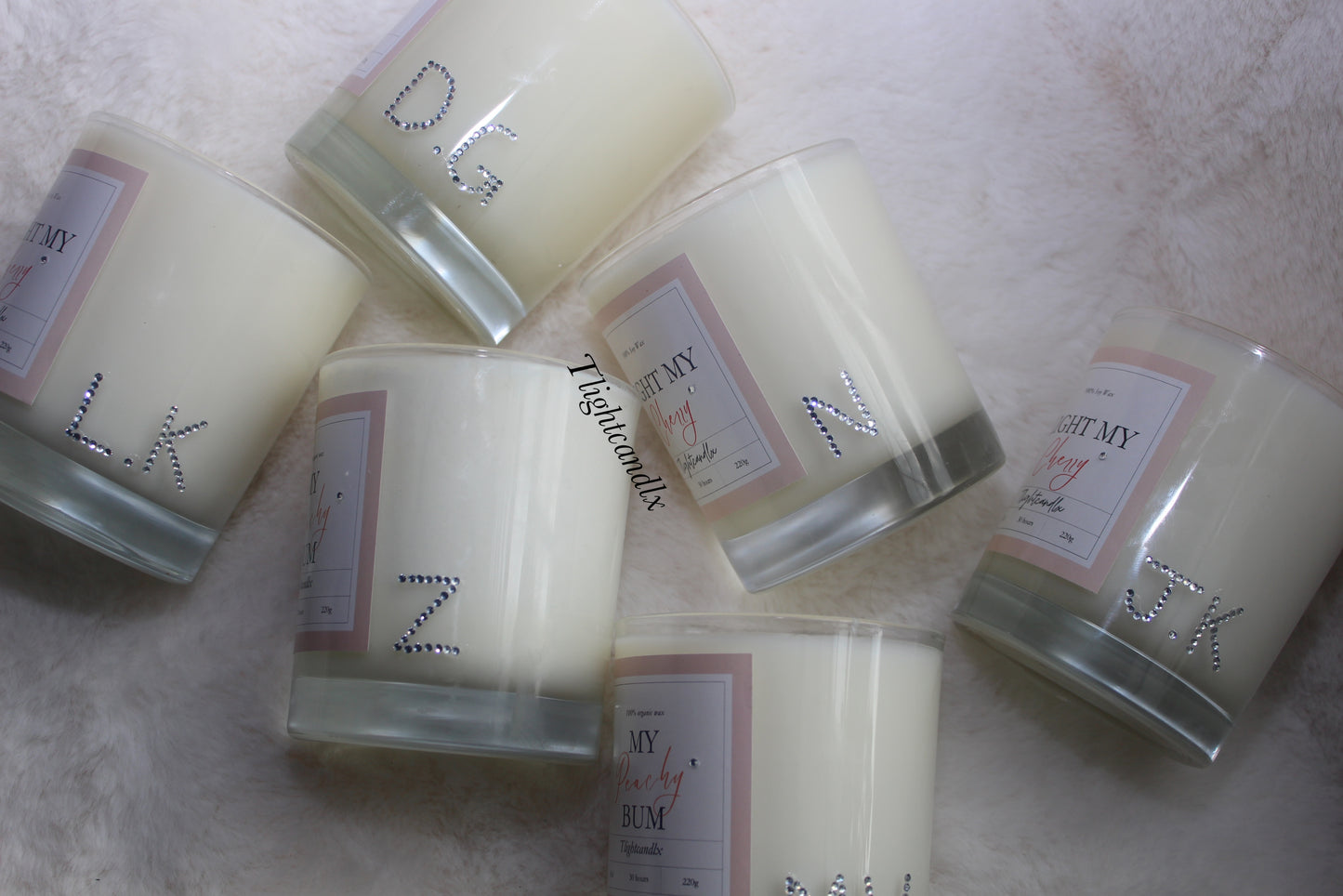 ‘LIGHT MY CHERRY’ glass jar candle with personalisation