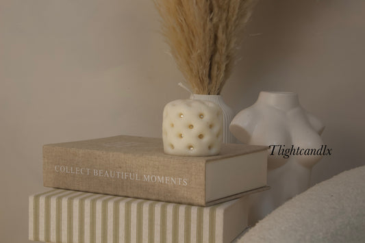 Quilted stool candle